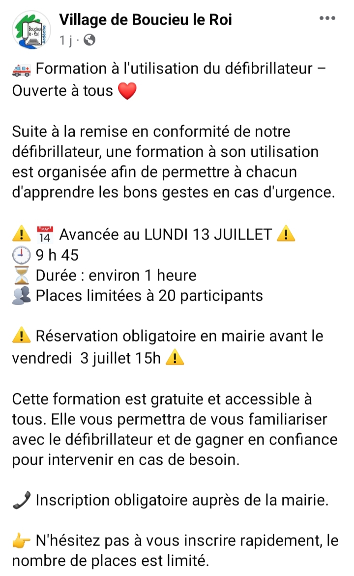 formation défibrilateur