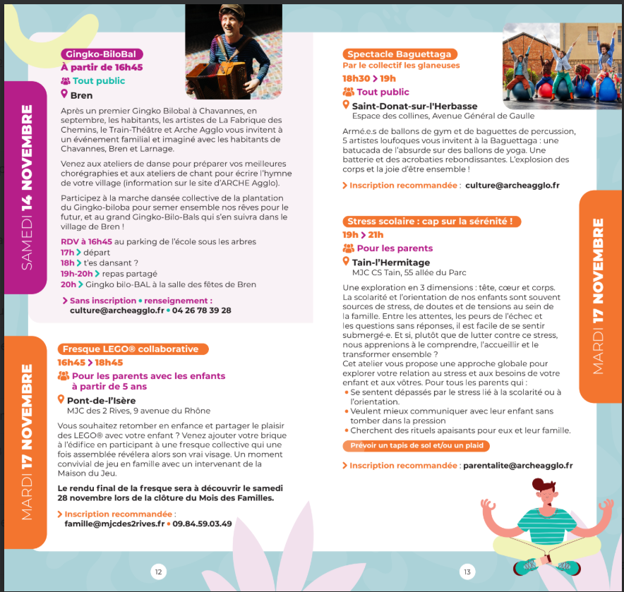 Mois des familles - Samedi 14 - Mardi 17